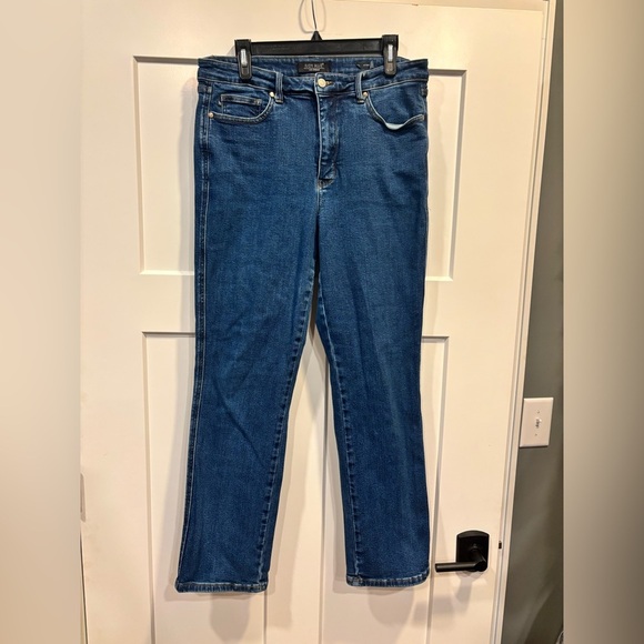 Judy Blue Denim - Judy Blue Dark Wash Straight Leg Jeans High Waist Jeans Size 15/32